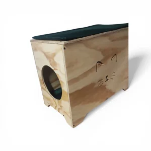 Refugio Noble casa para gatos en madera - Línea Noble ConSentido Mascotas