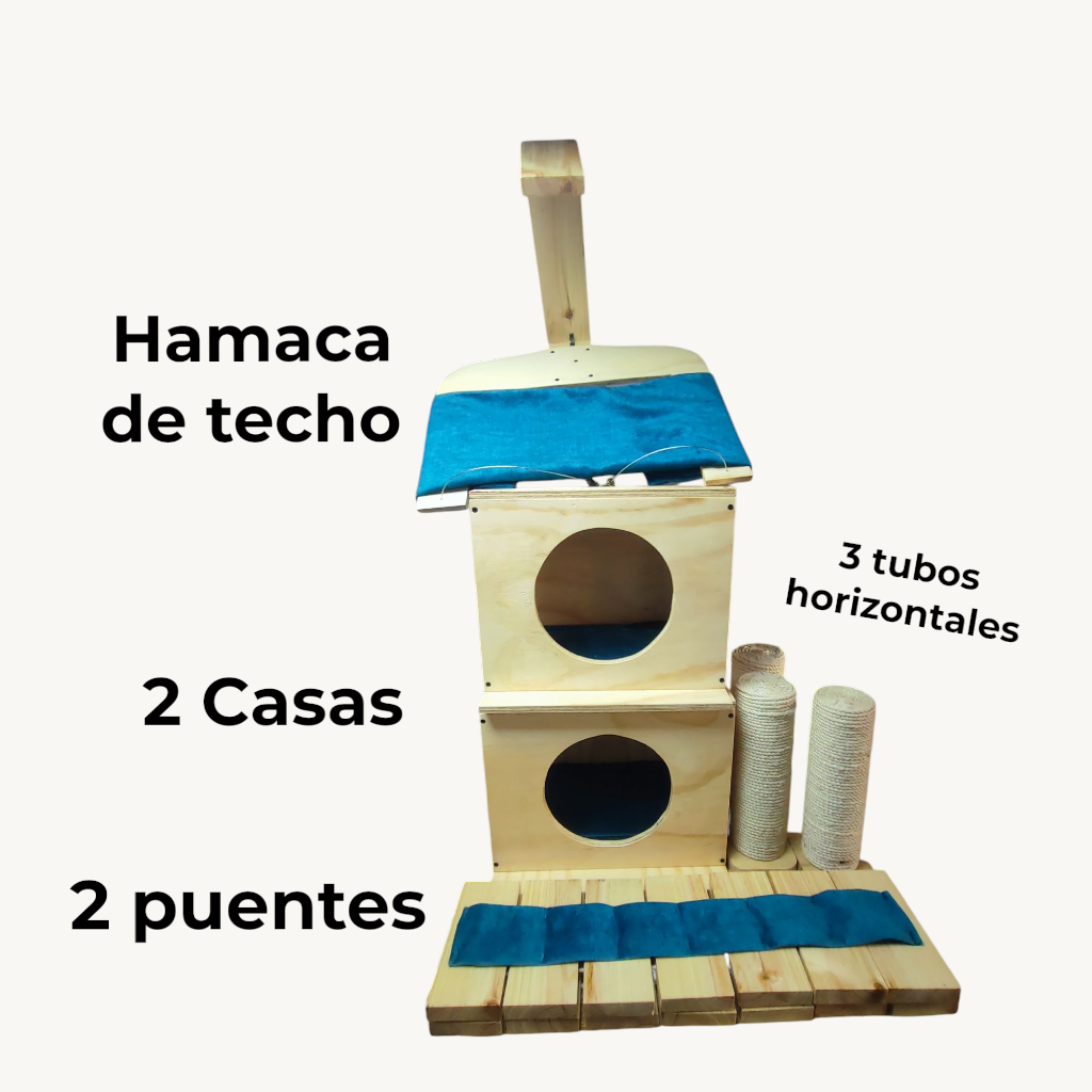 Casas de pared para gatos Combo Confianza instaladas en un espacio del hogar
