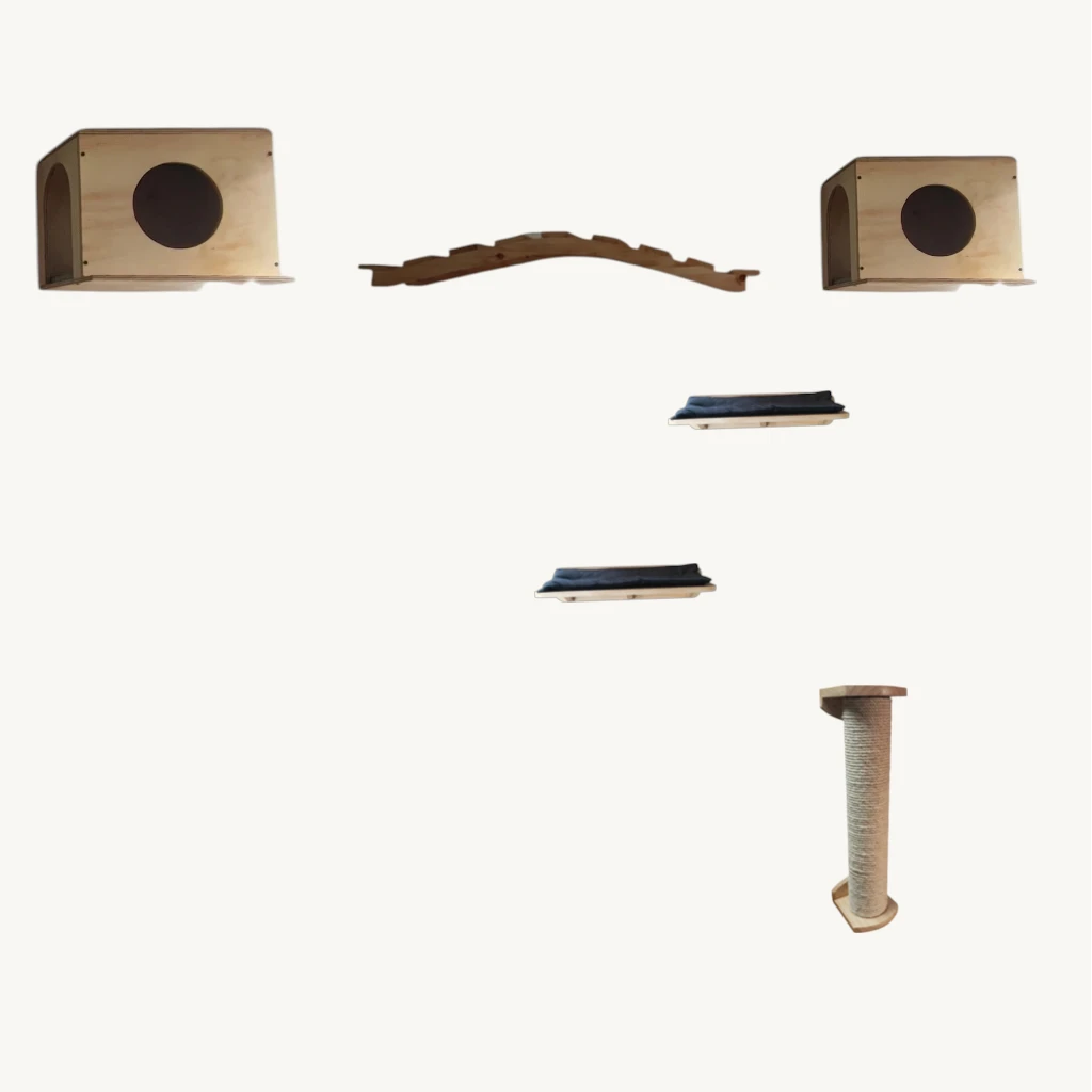 Gimnasio de pared para gatos Combo Equilibrio, vista principal