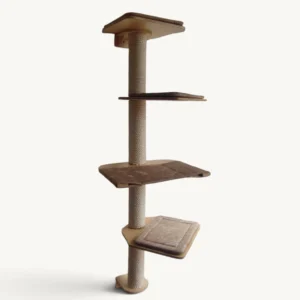 Gimnasio de pared para gatos 4 niveles - vista frontal, portada