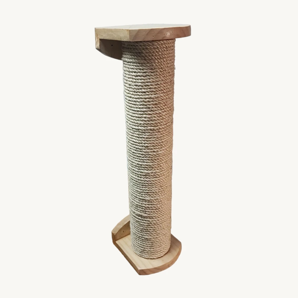 Tubo rascador de pared para gatos Instinto, base en madera de pino